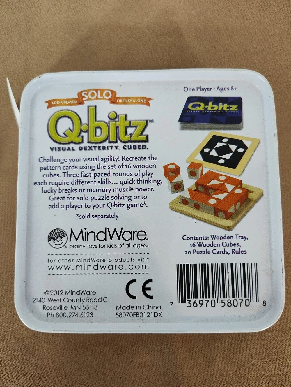 Q-bitz Solo Game - Orange Edition